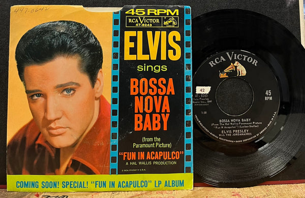 フラワーベース３角シール 1954〜1974 Elvis Presley - Bossa Nova Baby b/w Witchcraft w/ PS – Orbit Records