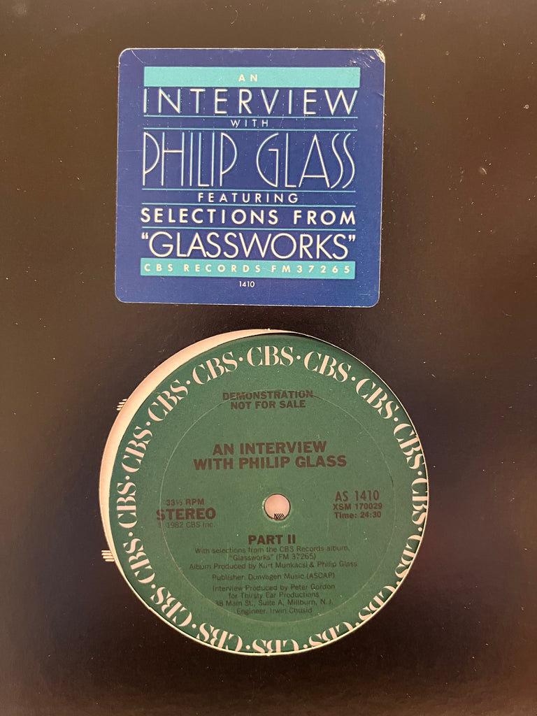 Philip Glass - Interview with Philip Glass / Radio Station Promo Lp