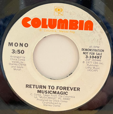 Return To Forever - Musicmagic (Mono / Stereo)  Promo 45rpm