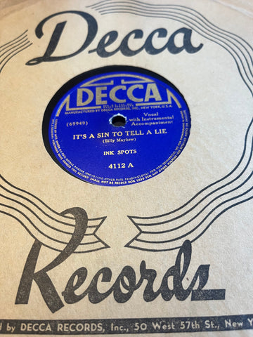 Ink Spots - It's A Sin To Tell A Lie b/w Is It A Sin?