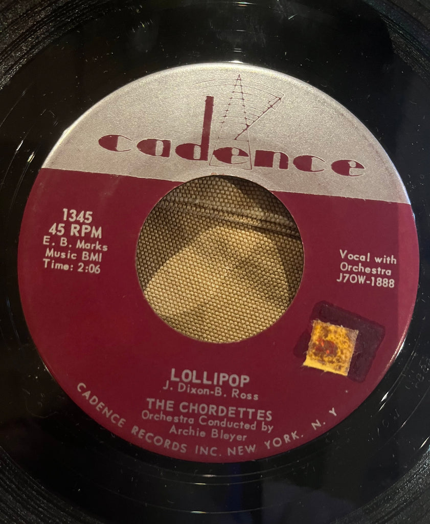 Chordettes - Lollipop b/w Baby Come-A Back-A