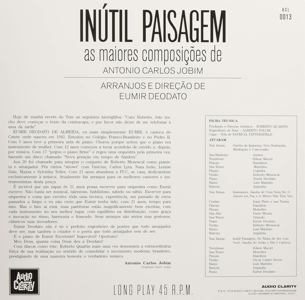 Eumir Deodato - Inutil Paisagem: As Mejores Composicoes de Antonio