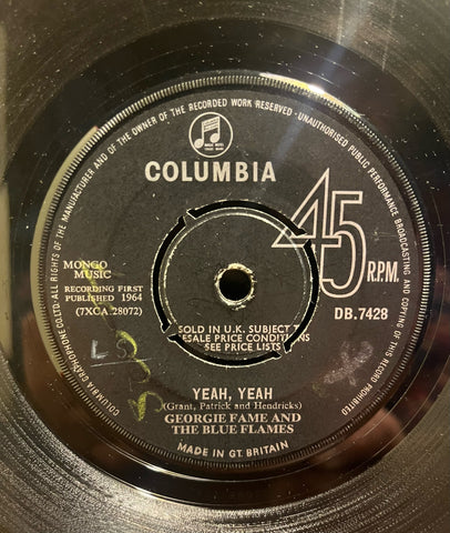 Geoegie Fame & The Blue Flames - Yeah, Yeah b/w Preach and Teach