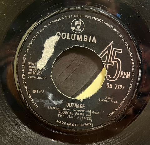 Georgie Fame & The Blue Flames - Something b/w Outrage