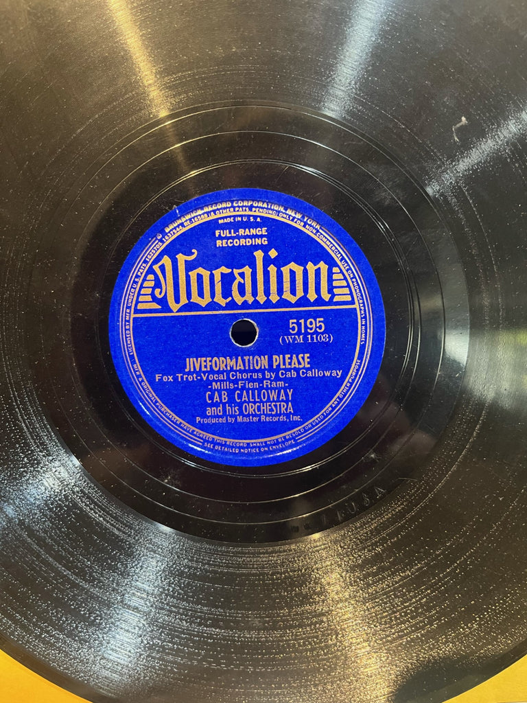 Cab Calloway - Jiveformation Please b/w I Ain't Gettin' Nowhere Fast