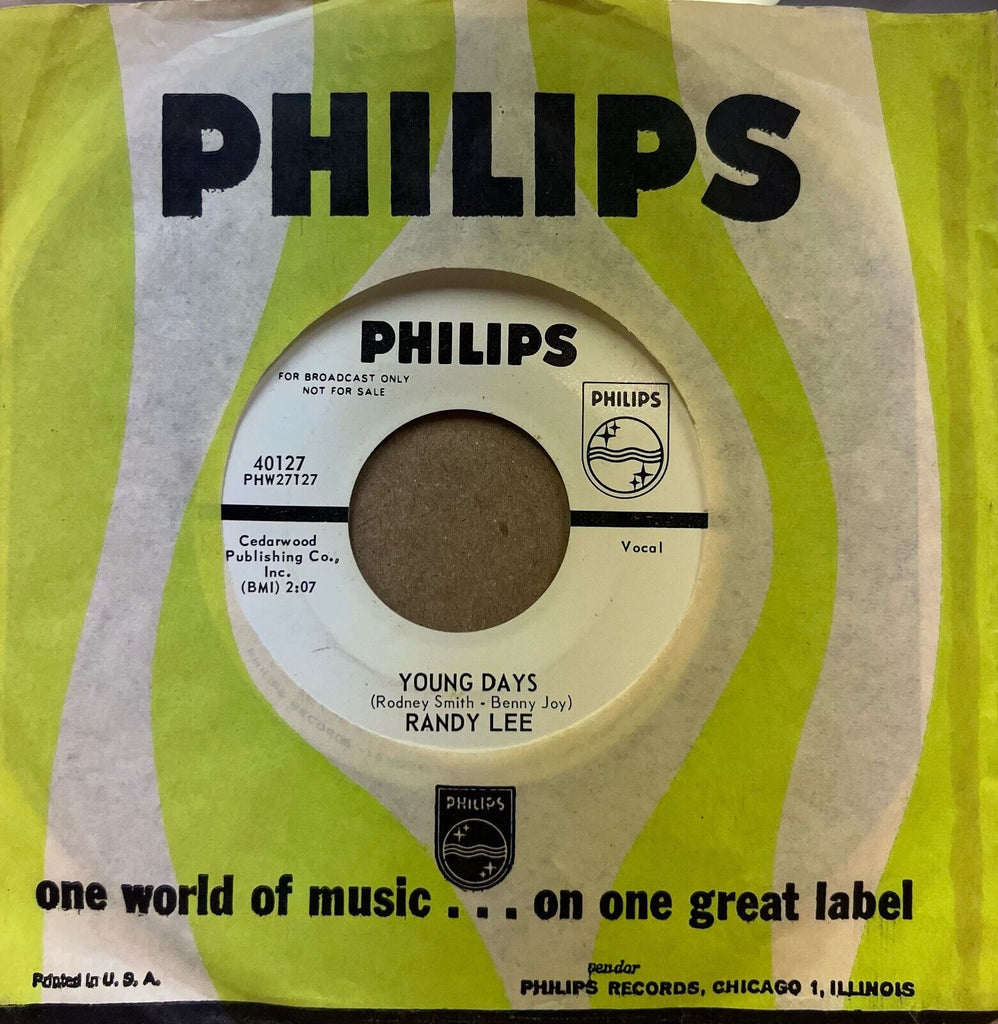 Randy Lee - Young Days b/w Let Me Go Climbing. PROMO