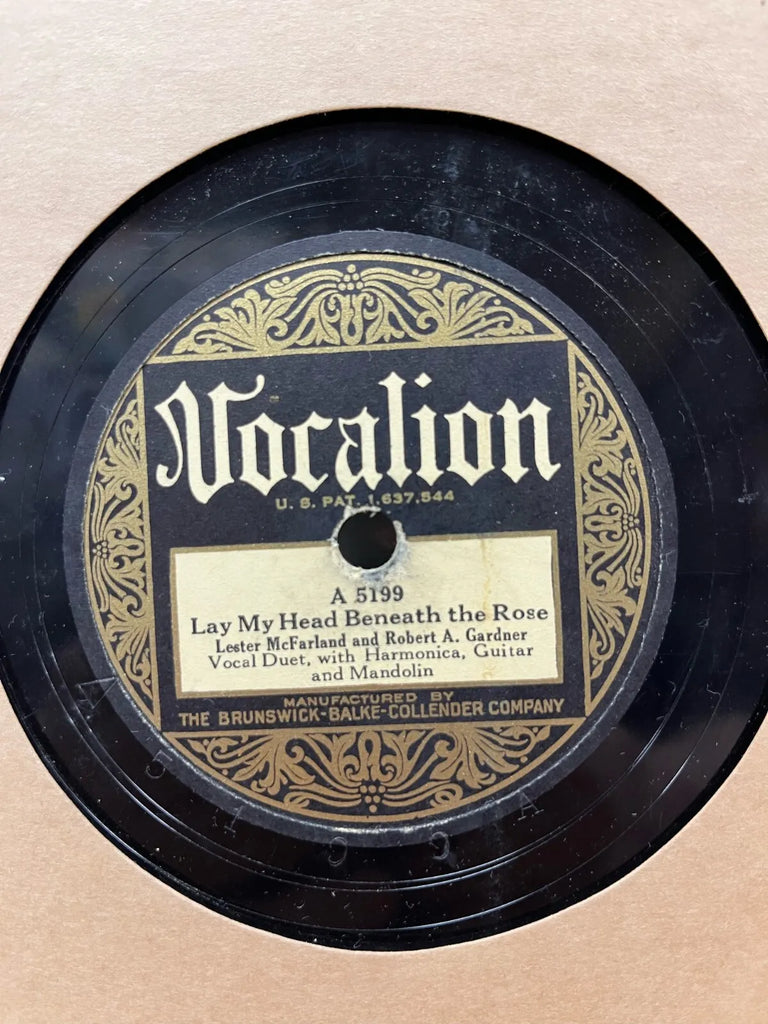 Lester McFarland & Robert Gardner - Lay My Head Beneath The Rose b/w Sweet Allalee