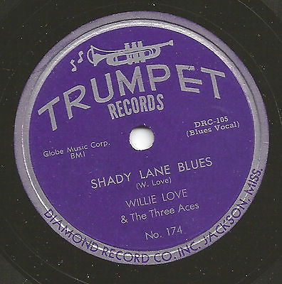 Willie Love & The Three Aces - Shady Lane Blues b/w 21 Minutes to Nine