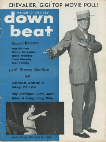 Down Beat - Mar 19, 1959 / Maurice Chevalier, Andre Previn