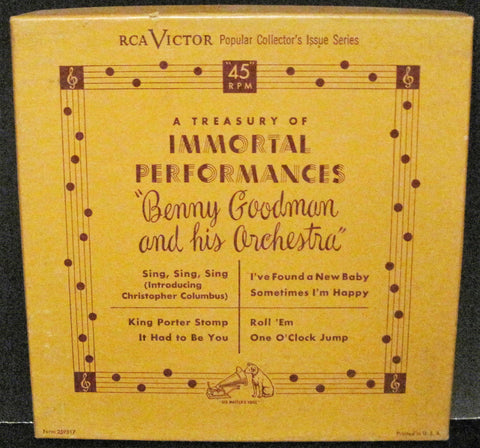 Benny Goodman - RCA Box Set of FOUR 45s WPT 12