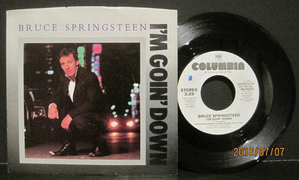 Bruce Springsteen - I'm Going Down (Both Sides) White Label Promo w/ PS