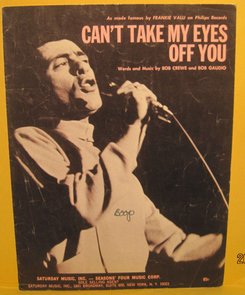 Can't Take My Eyes off You - 1967 Sheet Music - Frankie Valli