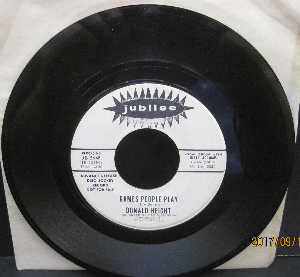 Donald Height - Games People Play PROMO