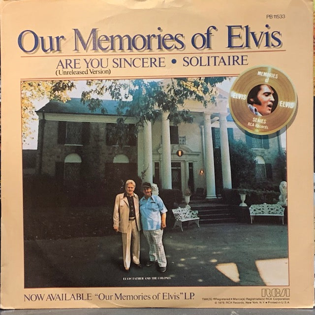 Elvis Presley - Are You Sincere / Solitaire w/ PS