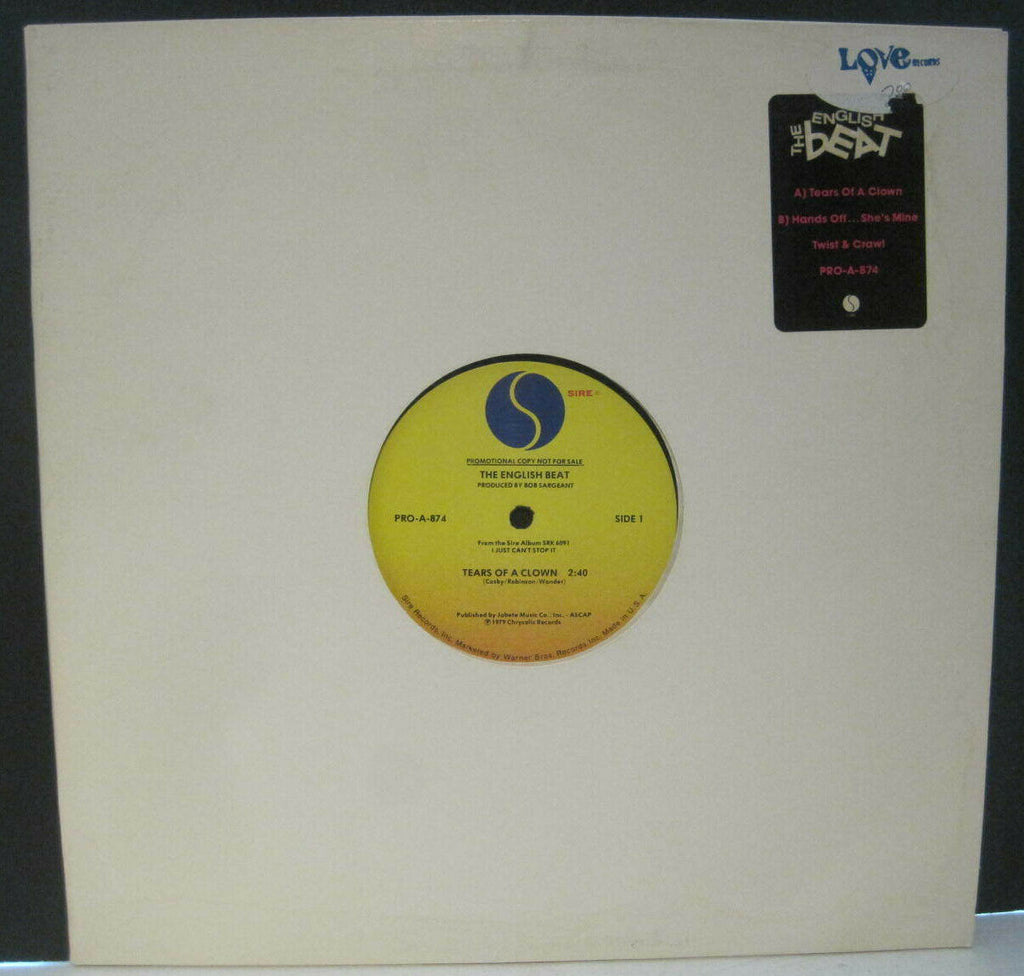 English Beat - Tears of a Clown b/w Hands Off...She's Mine & Twist and Crawl 12"