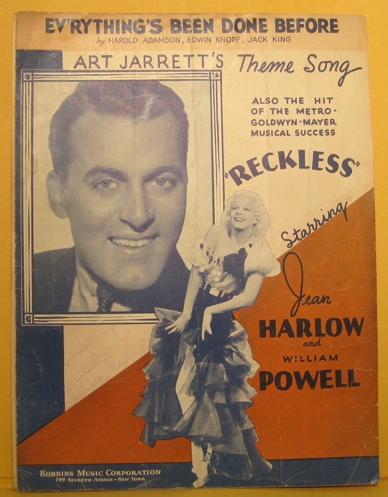 Ev'rything's Been Done Before - 1935 Sheet Music - Jean Harlow