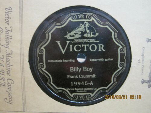 Frank Crummit - Billy Boy b/w Grandfathers Clock