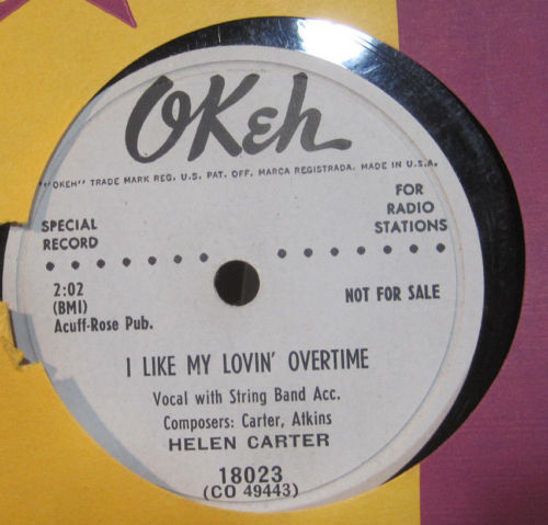 Helen Carter - I Like My Lovin' Overtime b/w You're Right