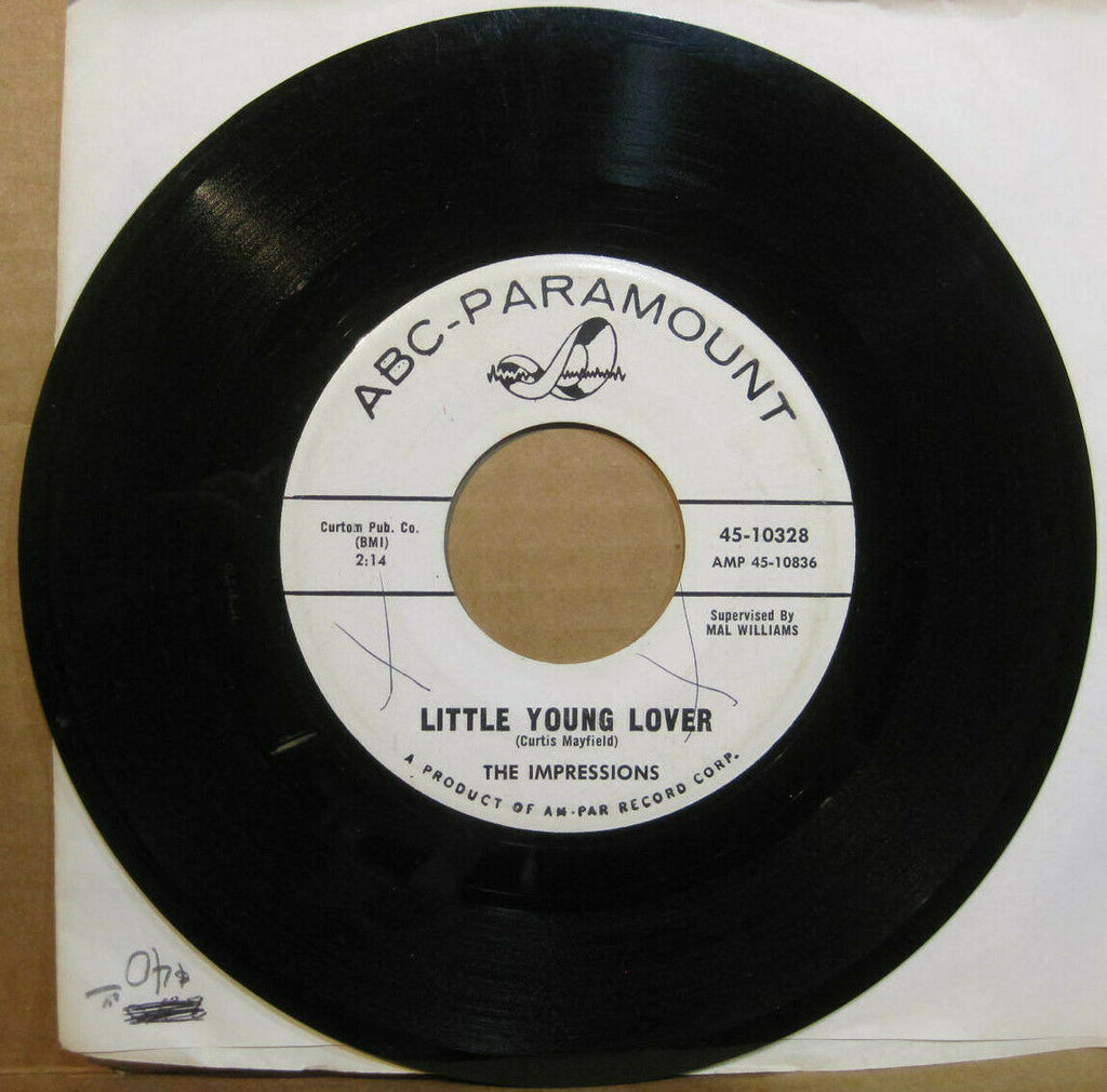 Impressions - Little Young Lover b/w Never Let Me Go PROMO