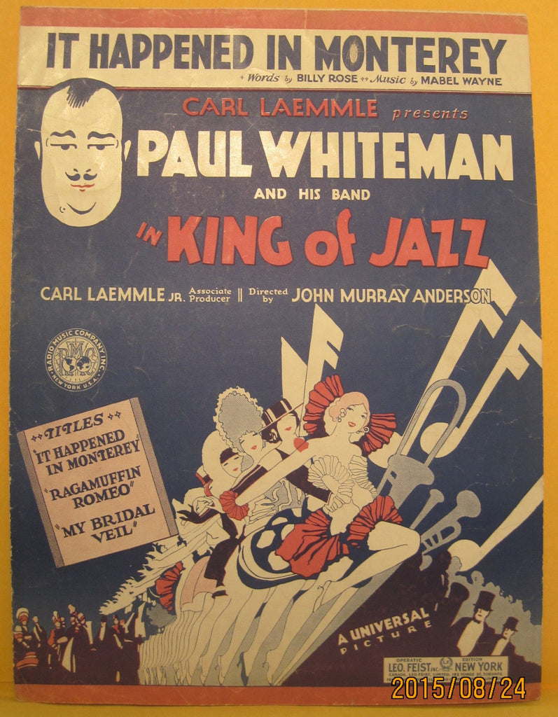 It Happened in Monterey - 1930 Sheet Music - Paul Whiteman