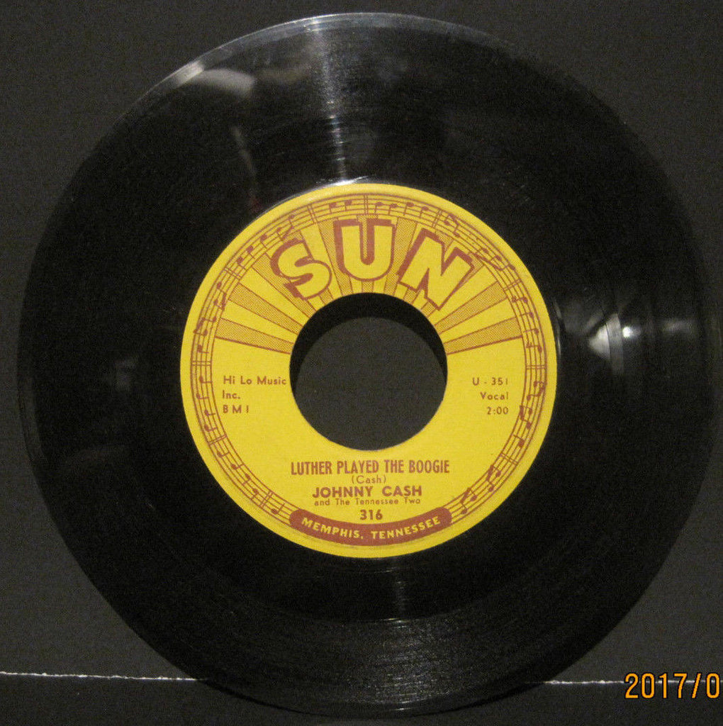 Johnny Cash - Luther Played The Boogie b/w Thanks a Lot