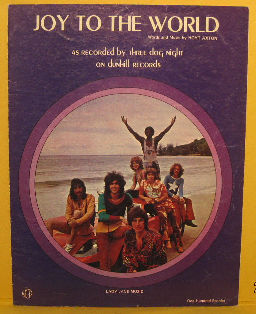Joy To The World - 1970 Sheet Music Three Dog Night