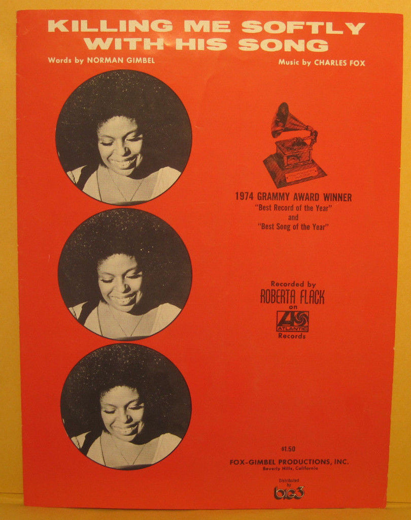 Killing Me Softly with His Song - 1972 Sheet Music - Roberta Flack