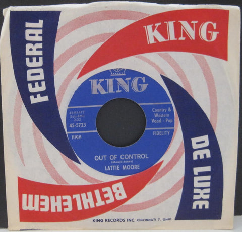 Lattie Moore - Out of Control b/w Just About Then