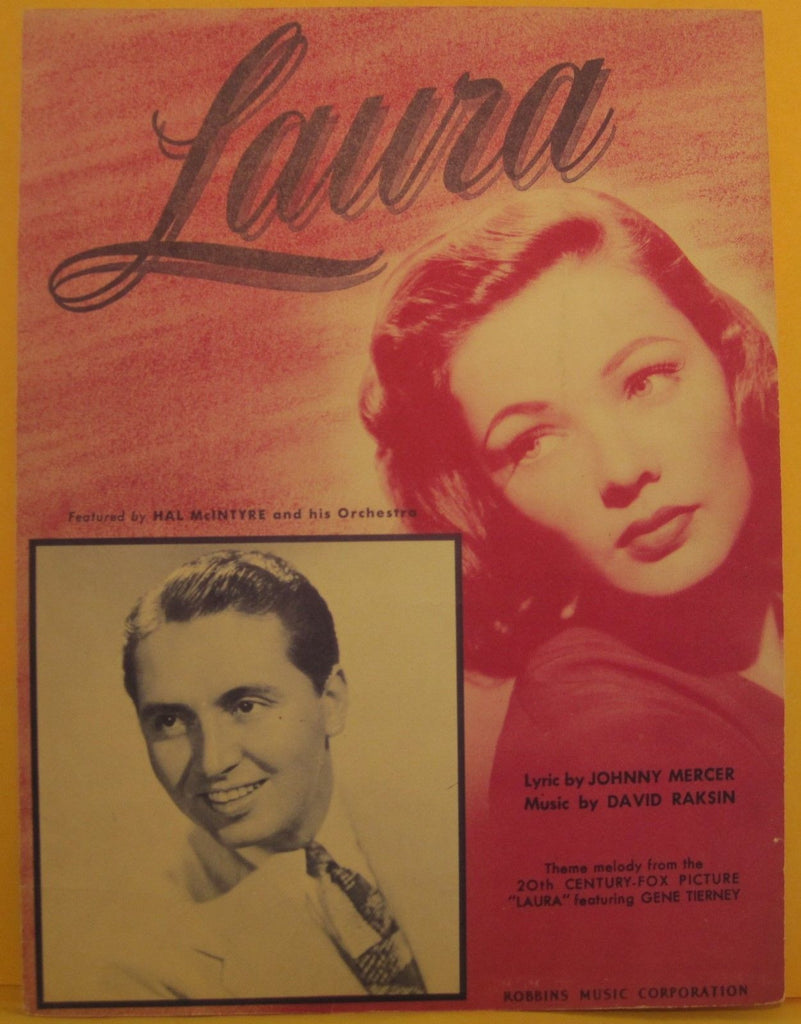 Laura - 1945 Sheet Music - Gene Tierney