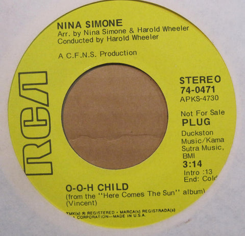Nina Simone - O-O-H Child b/w New World Coming Promo