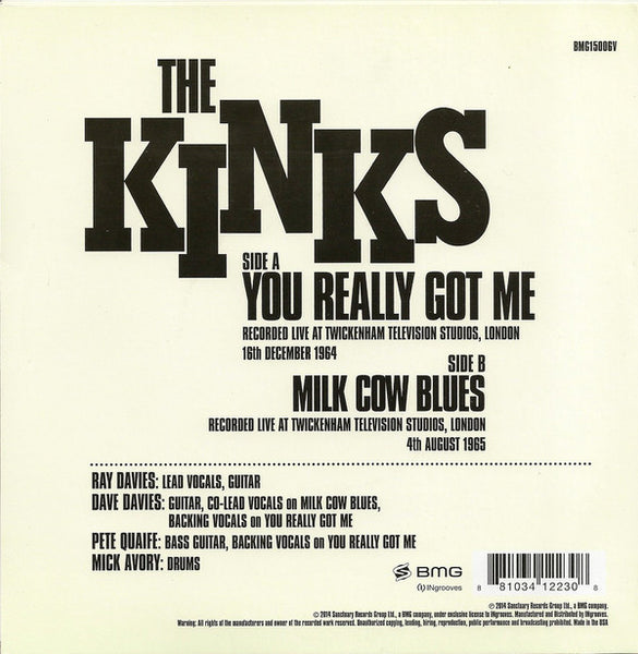 Kinks - You Really Got Me / Milk Cow Blues (Live) EP RSD – Orbit