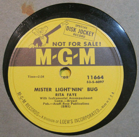 Rita Faye - I'm A Problem Child b/w Mister Light'nin' Bug