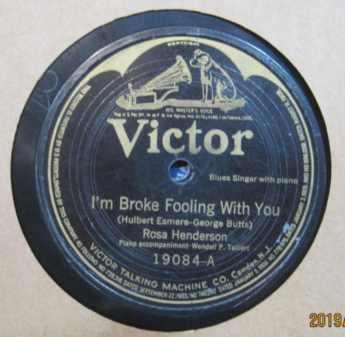 Rosa Henderson - I'm Broke Fooling with You b/w Good Woman's Blues