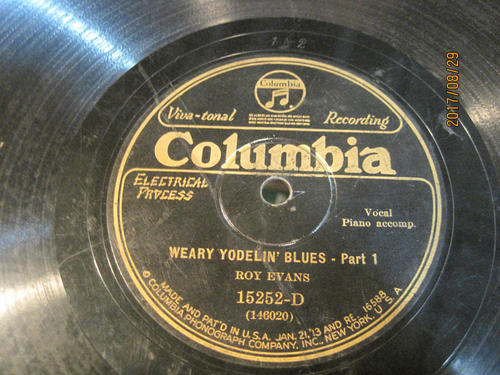 Roy Evans - Weary Yodelin' Blues Part 1 and 2