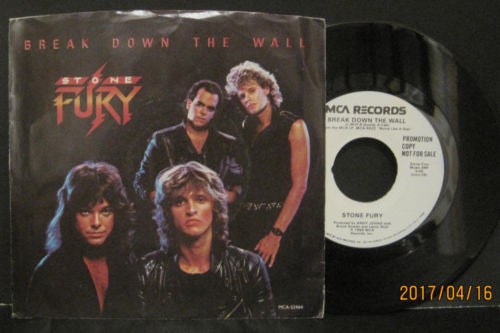 Stone Fury - Break Down The Wall b/w Break Down The Wall PROMO