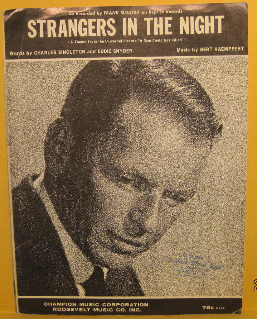 Strangers in the Night - 1966 Sheet Music - Frank Sinatra