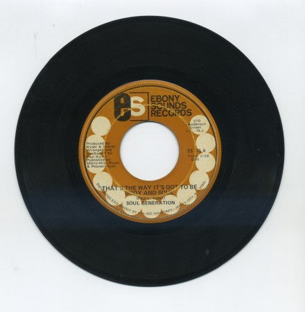 Soul Generation - That's The Way It's Got To Be Body And Soul/ Mandingo Woman
