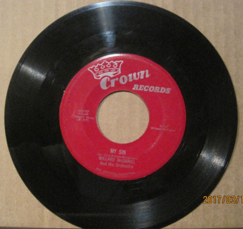 Willard McDaniel - My Sin b/w The Curse of an Aching Heart