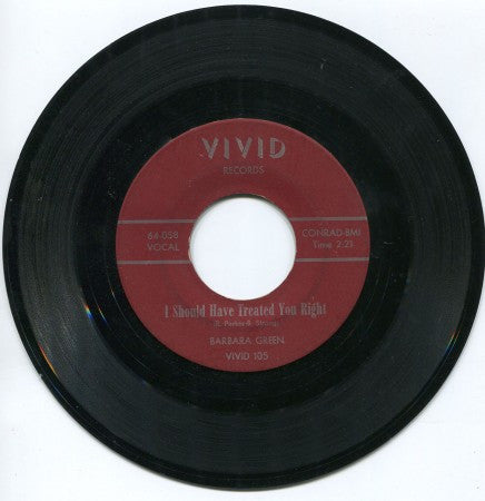 Barbara Green - I Should Have Treated You Right/ Young Boy