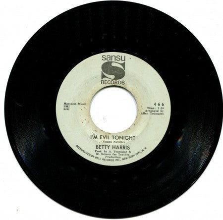Betty Harris - I'm Evil Tonight/ Nearer To You