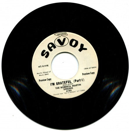 Roberta Martin Singers - I'm Grateful (Pt. 1)/ I'm Grateful (Pt. 2)