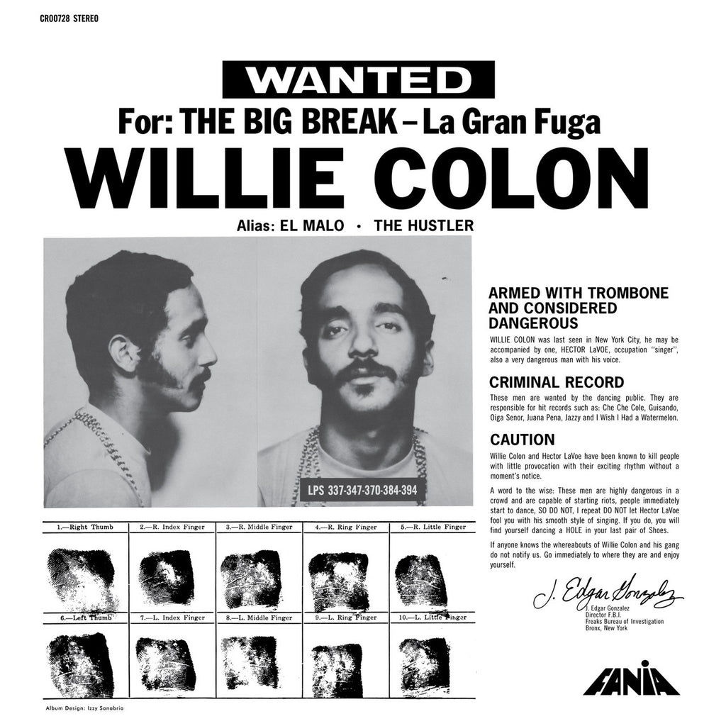 Willie Colon - The Big Break - La Gran Fuga on 180g vinyl