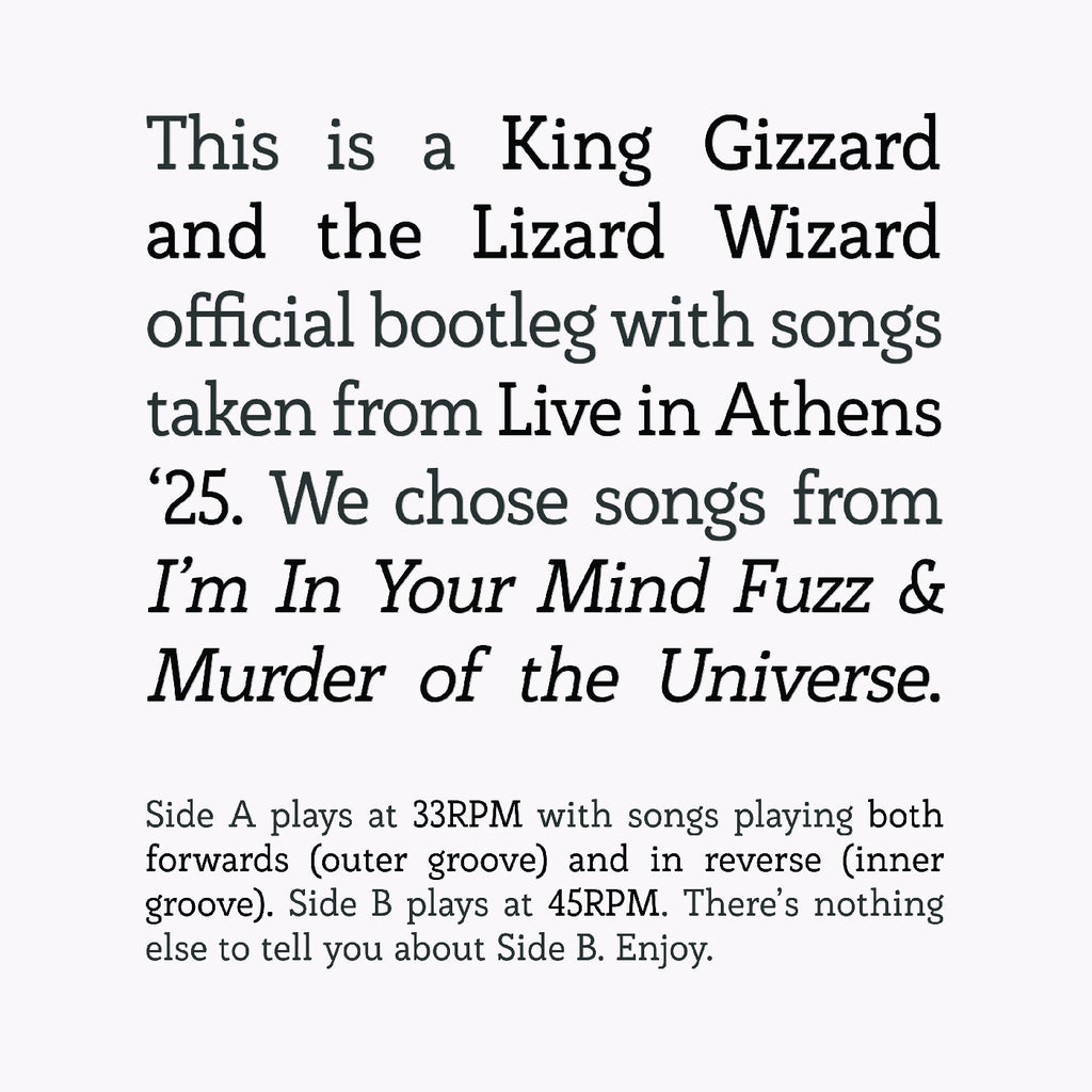 King Gizzard and the Lizard Wizard - Songs from I'm In Your Mind Fuzz & Murder of the Universe Live in Athens '25