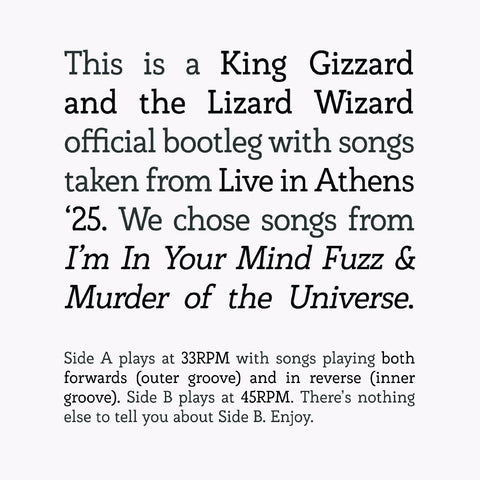 King Gizzard and the Lizard Wizard - Songs from I'm In Your Mind Fuzz & Murder of the Universe Live in Athens '25