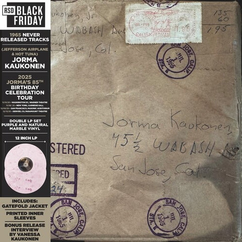 Jorma Kaukonen - Wabash Avenue: 1965 Never Released Tracks - Special 2 LP release for BF25