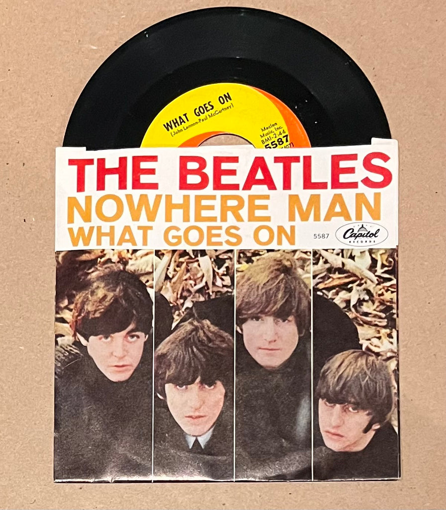Beatles - Nowhere Man b/w What Goes On 45 w/PS