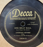Andrews Sisters - Rum and Coca-Cola b/w One Meatball