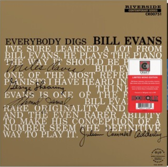 Bill Evans - Everybody Digs Bill Evans - Limited MONO LP for RSD24