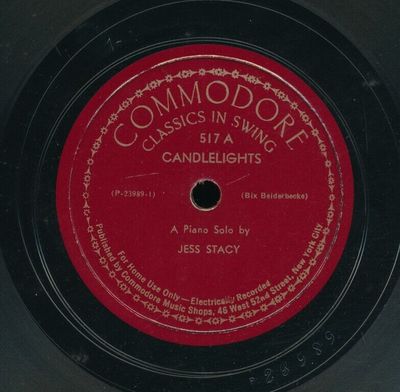 Jess Stacy - Candlelights b/w Ain't Goin' Nowhere