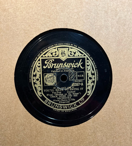 Chick Webb & His Orchestra with Ella Fitzgerald - You'll Have To Swing It b/w Vote For Mr. Rhythm